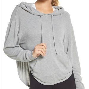 Free People hoodie. Color is is blush pink.